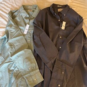 J. Crew Men's Shirts in Mint and Charcoal